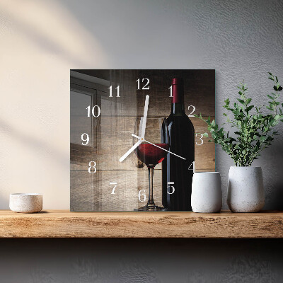 Reloj cuadrado Vino