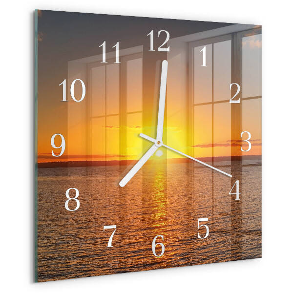Reloj cuadrado Atardecer