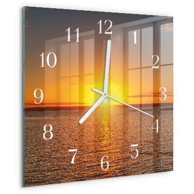 Reloj cuadrado Atardecer