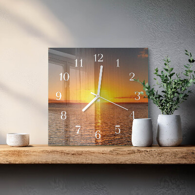 Reloj cuadrado Atardecer