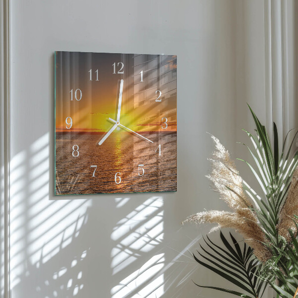 Reloj cuadrado Atardecer