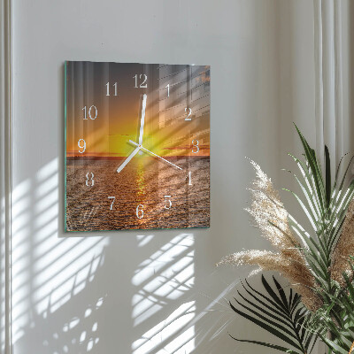 Reloj cuadrado Atardecer