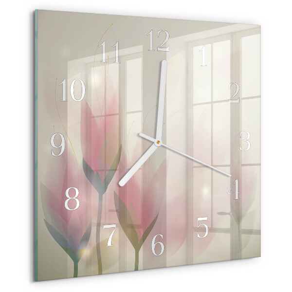 Reloj cuadrado Flores