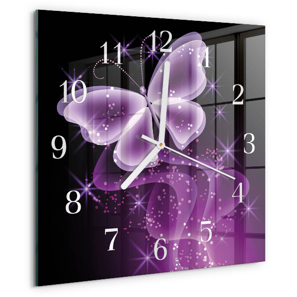 Reloj cuadrado Mariposa