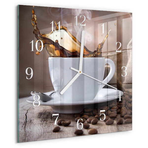 Reloj cuadrado Café