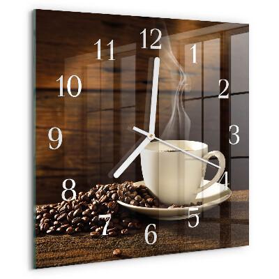 Reloj cuadrado Café