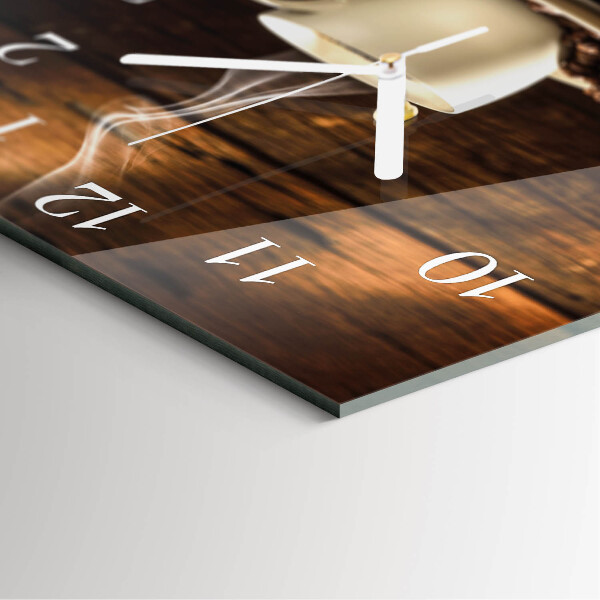Reloj cuadrado Café