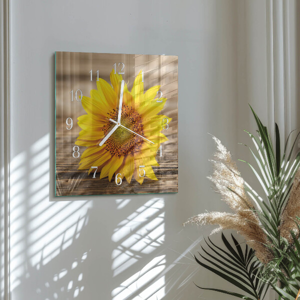 Reloj cuadrado Girasol