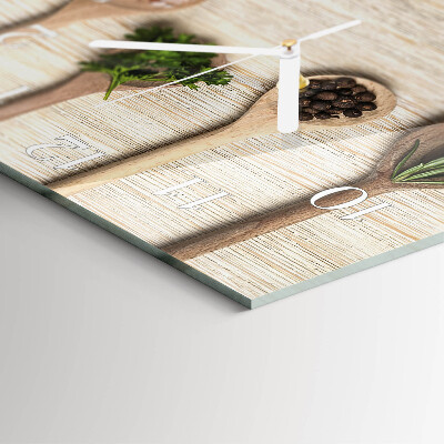 Reloj cuadrado Cuchara de madera
