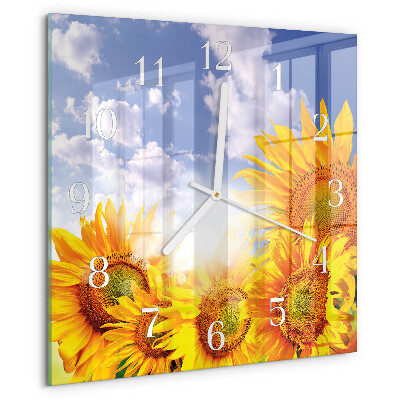 Reloj cuadrado Girasoles