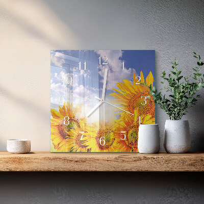Reloj cuadrado Girasoles