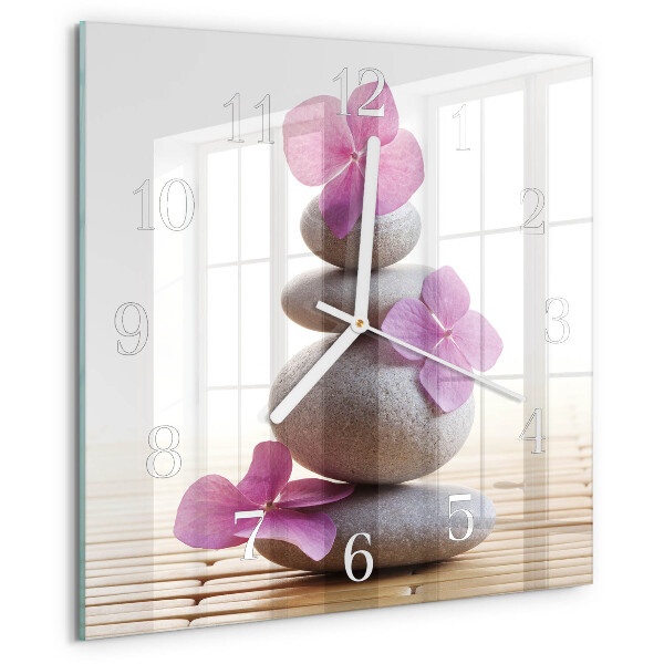 Reloj cuadrado Spa de piedra