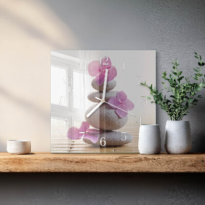 Reloj cuadrado Spa de piedra