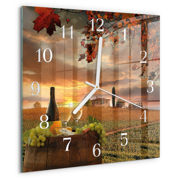 Reloj cuadrado Vino Naturaleza