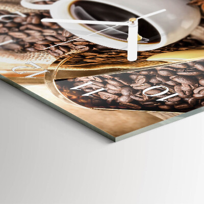Reloj cuadrado Café