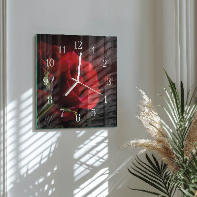 Reloj cuadrado Rosas