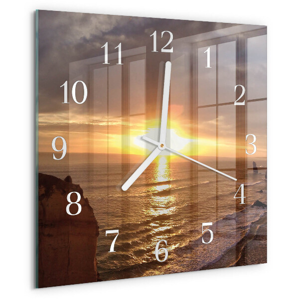 Reloj cuadrado Atardecer