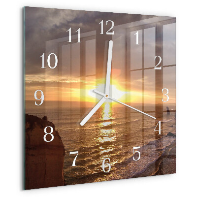 Reloj cuadrado Atardecer
