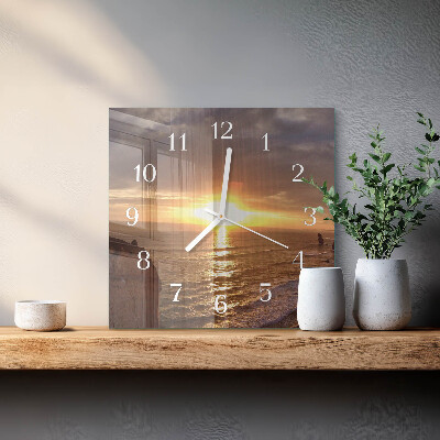 Reloj cuadrado Atardecer