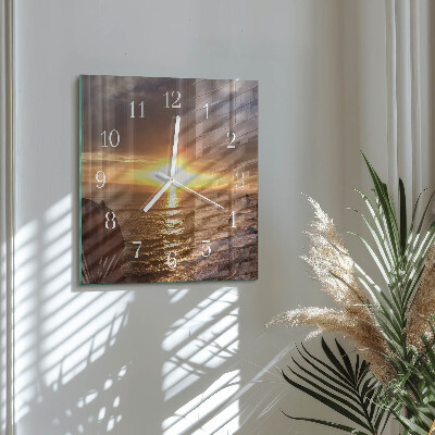 Reloj cuadrado Atardecer