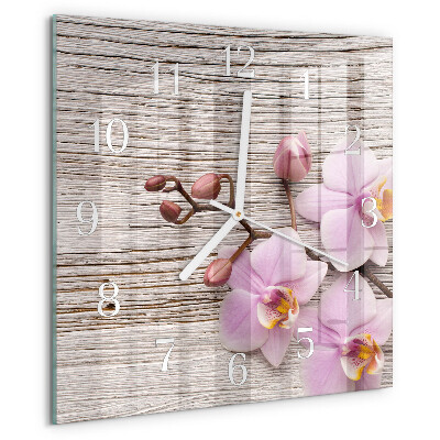 Reloj cuadrado Orquídea