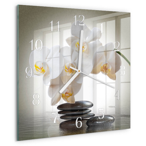 Reloj cuadrado Orquídea