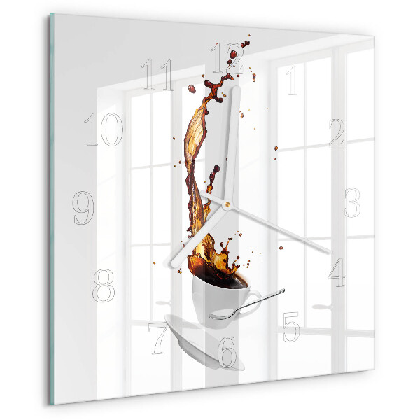 Reloj cuadrado Café