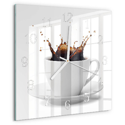 Reloj cuadrado Café