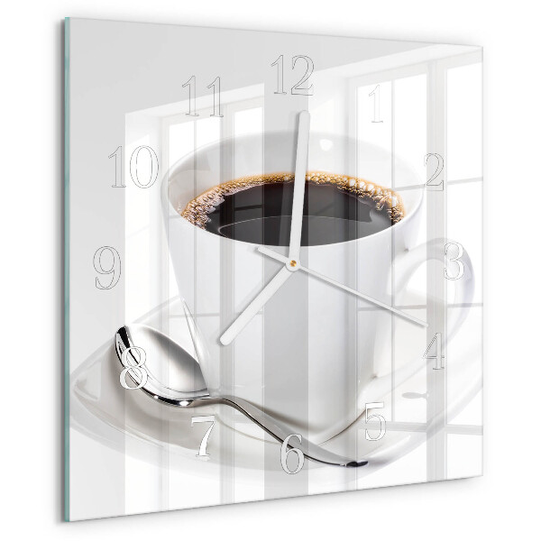 Reloj cuadrado Café