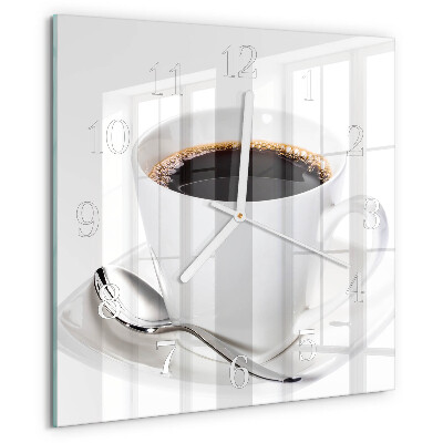 Reloj cuadrado Café