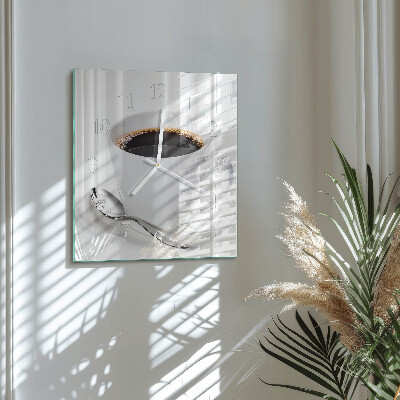 Reloj cuadrado Café