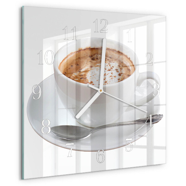 Reloj cuadrado Café