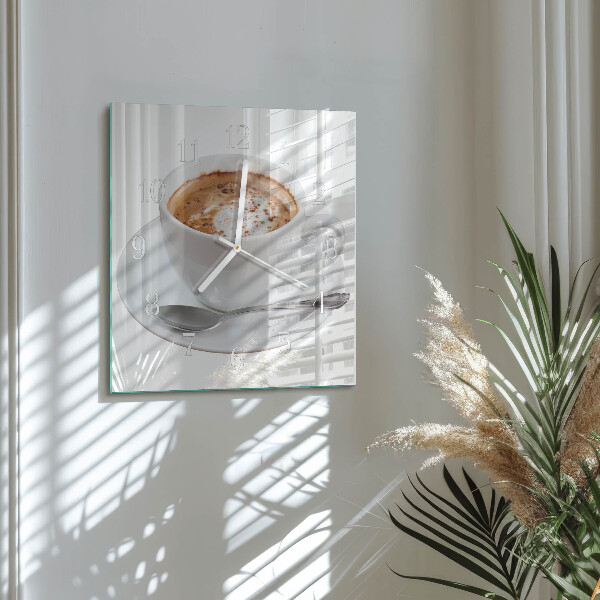 Reloj cuadrado Café