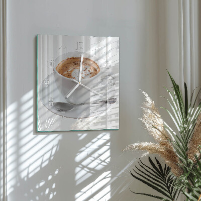 Reloj cuadrado Café