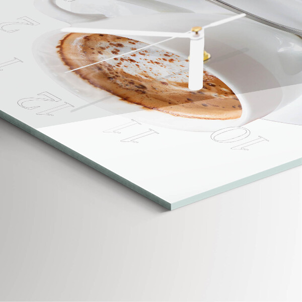 Reloj cuadrado Café