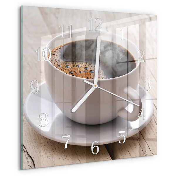 Reloj cuadrado Café