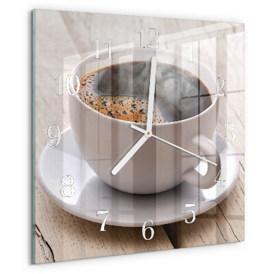 Reloj cuadrado Café