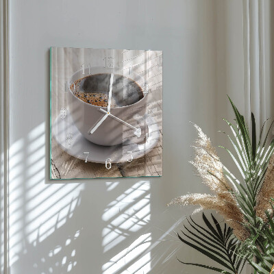 Reloj cuadrado Café