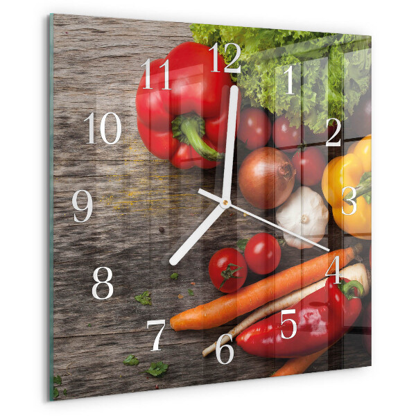 Reloj cuadrado Verduras