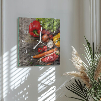 Reloj cuadrado Verduras
