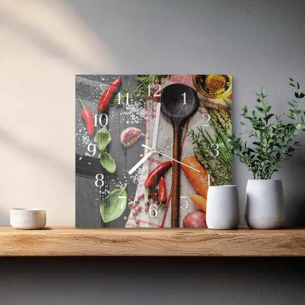 Reloj cuadrado Especias