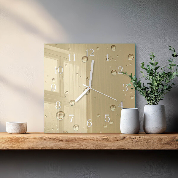 Reloj cuadrado Gotas