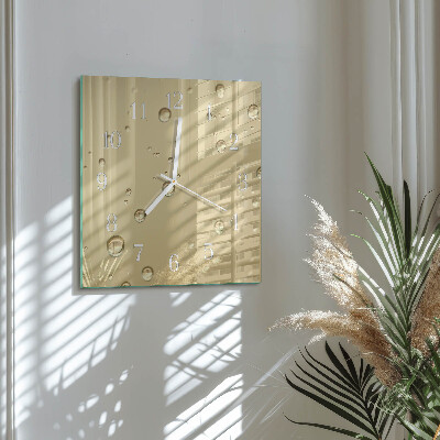 Reloj cuadrado Gotas