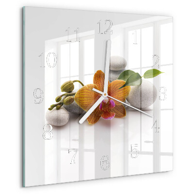 Reloj cuadrado Orquídea