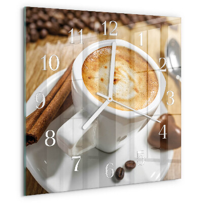 Reloj cuadrado Café