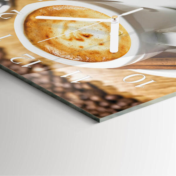 Reloj cuadrado Café