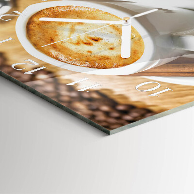 Reloj cuadrado Café