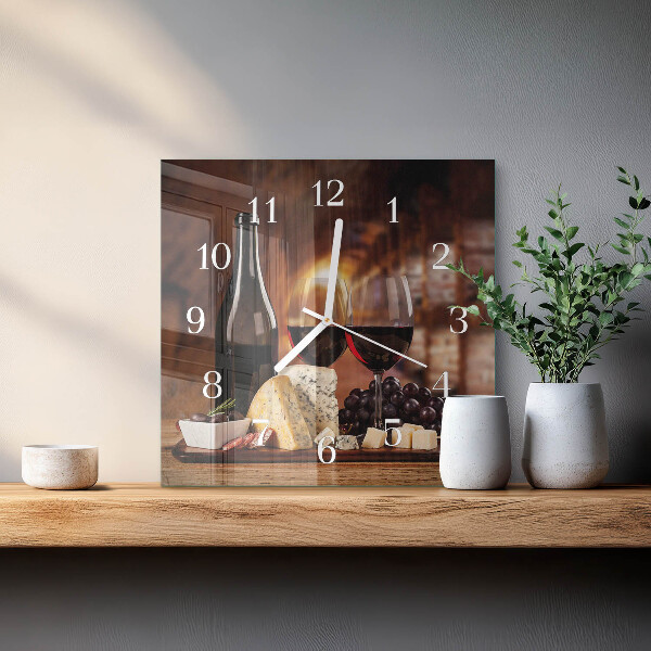 Reloj cuadrado Vino