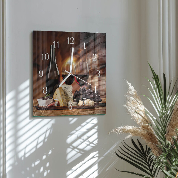 Reloj cuadrado Vino