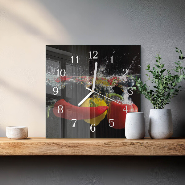 Reloj cuadrado Pimienta